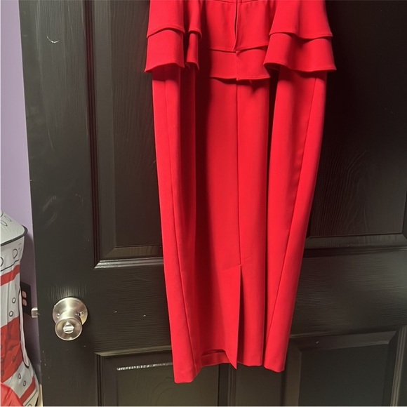 🆕 Stop Staring Faith red peplum vintage retro pinupp midi wiggle dress - Picture 13 of 14